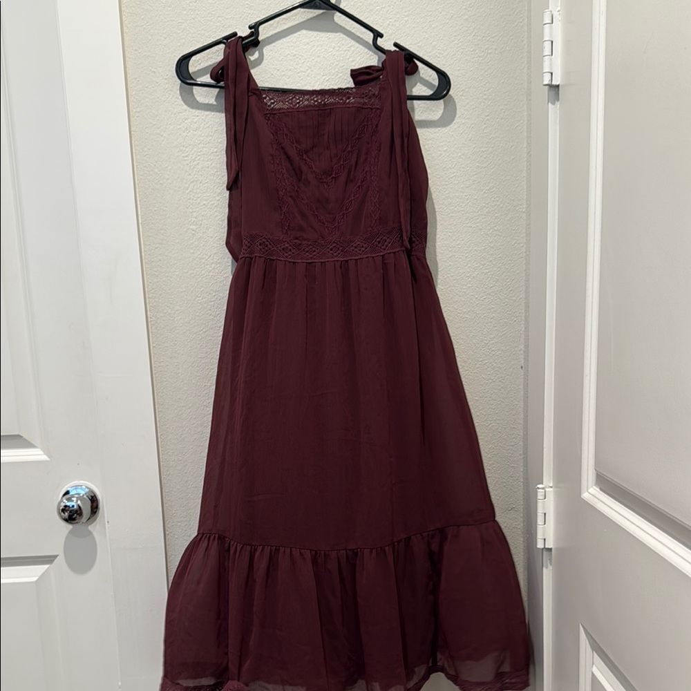 Abercrombie Burgundy Sleeveless Dress